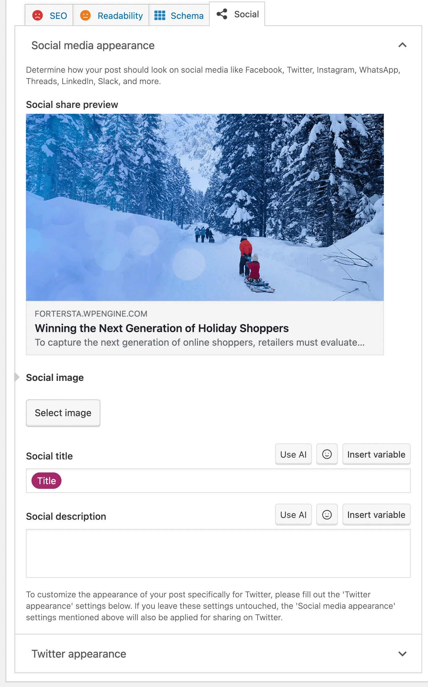 חברתי - Social - Yoast SEO