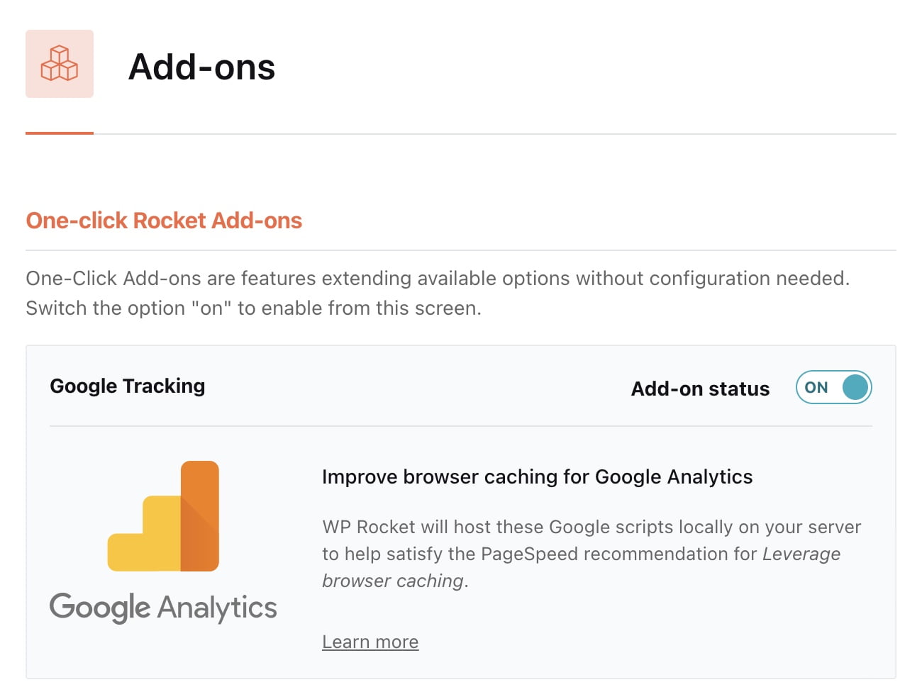Add Ons - Wp-Rocket