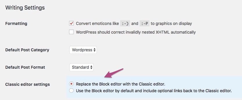 Using the Classic Editor Plugin to Disable the New Editor in Gutenberg