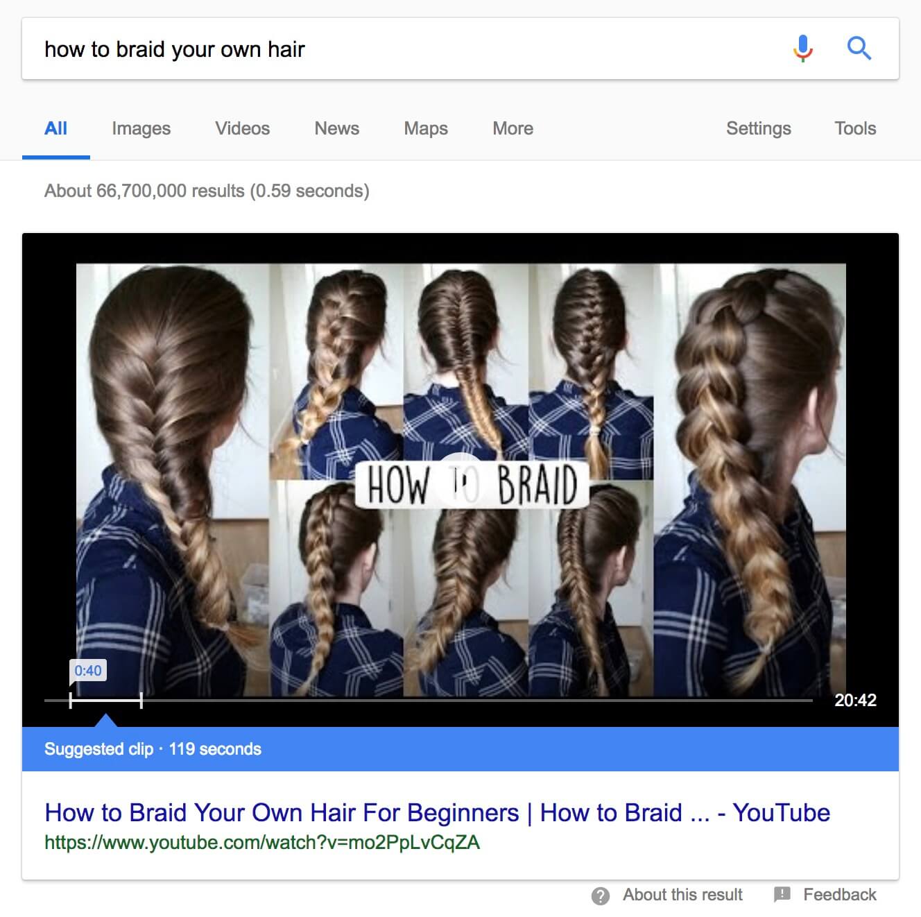 Video Featured Snippet