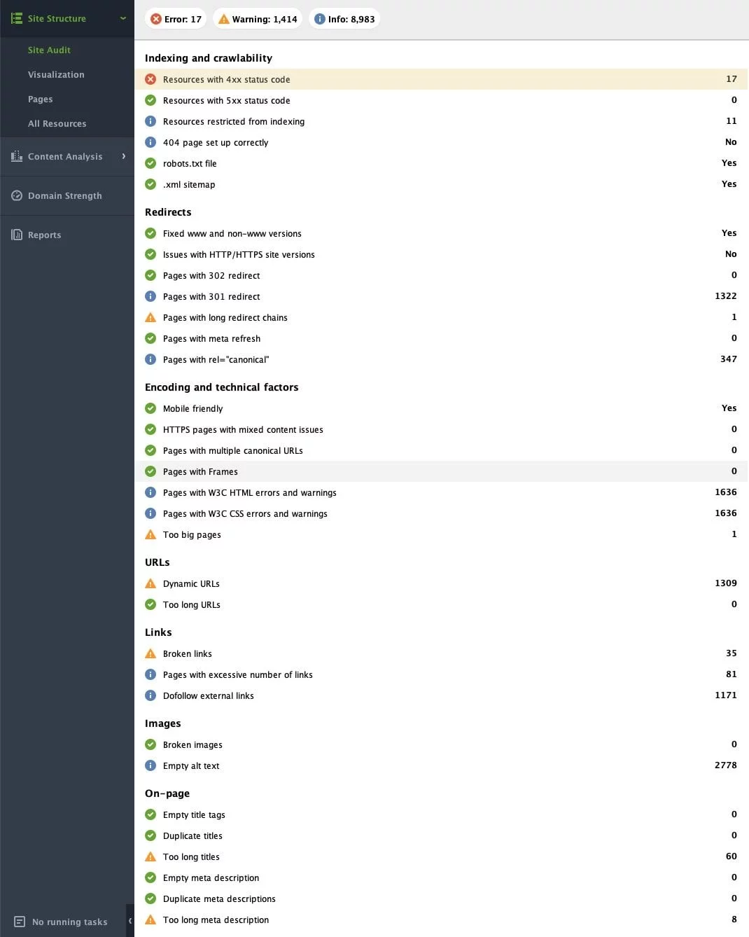 הכלי WebSite Auditor