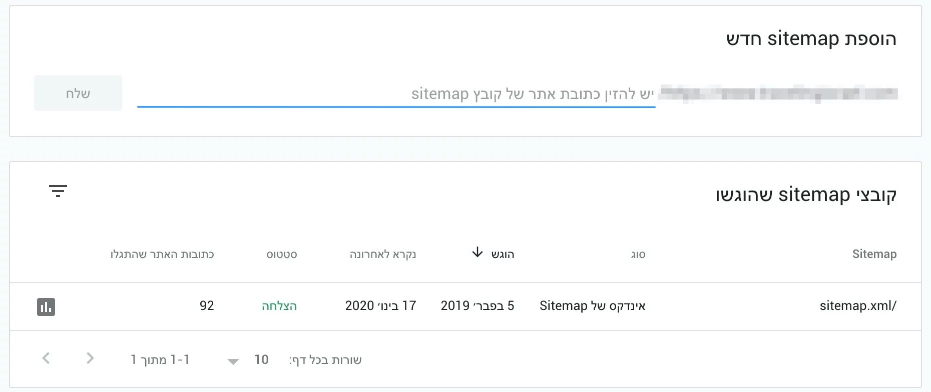 מפות אתר - Google Search Console מפות אתר - Google Search Console