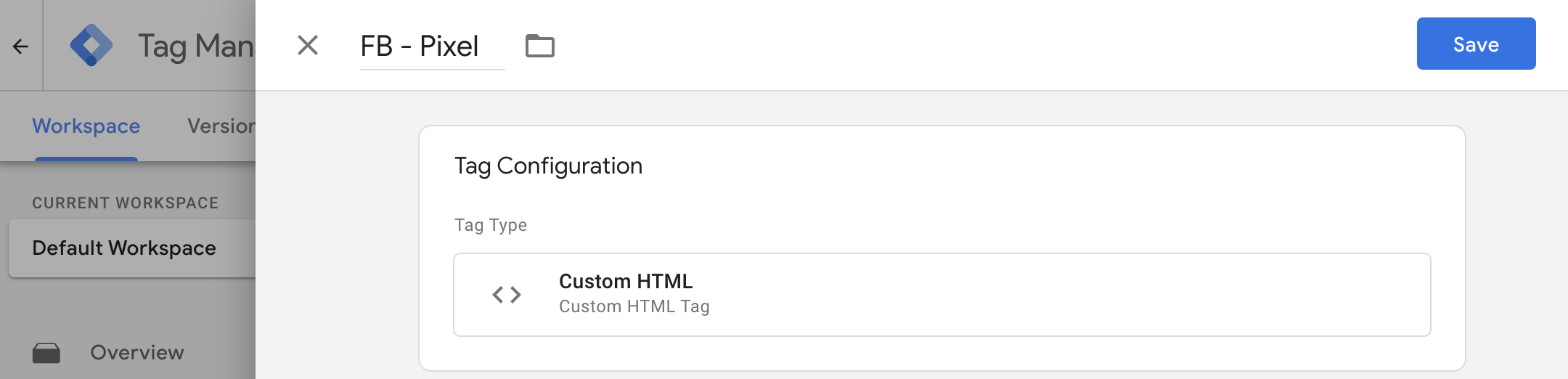 תגית Custom HTML