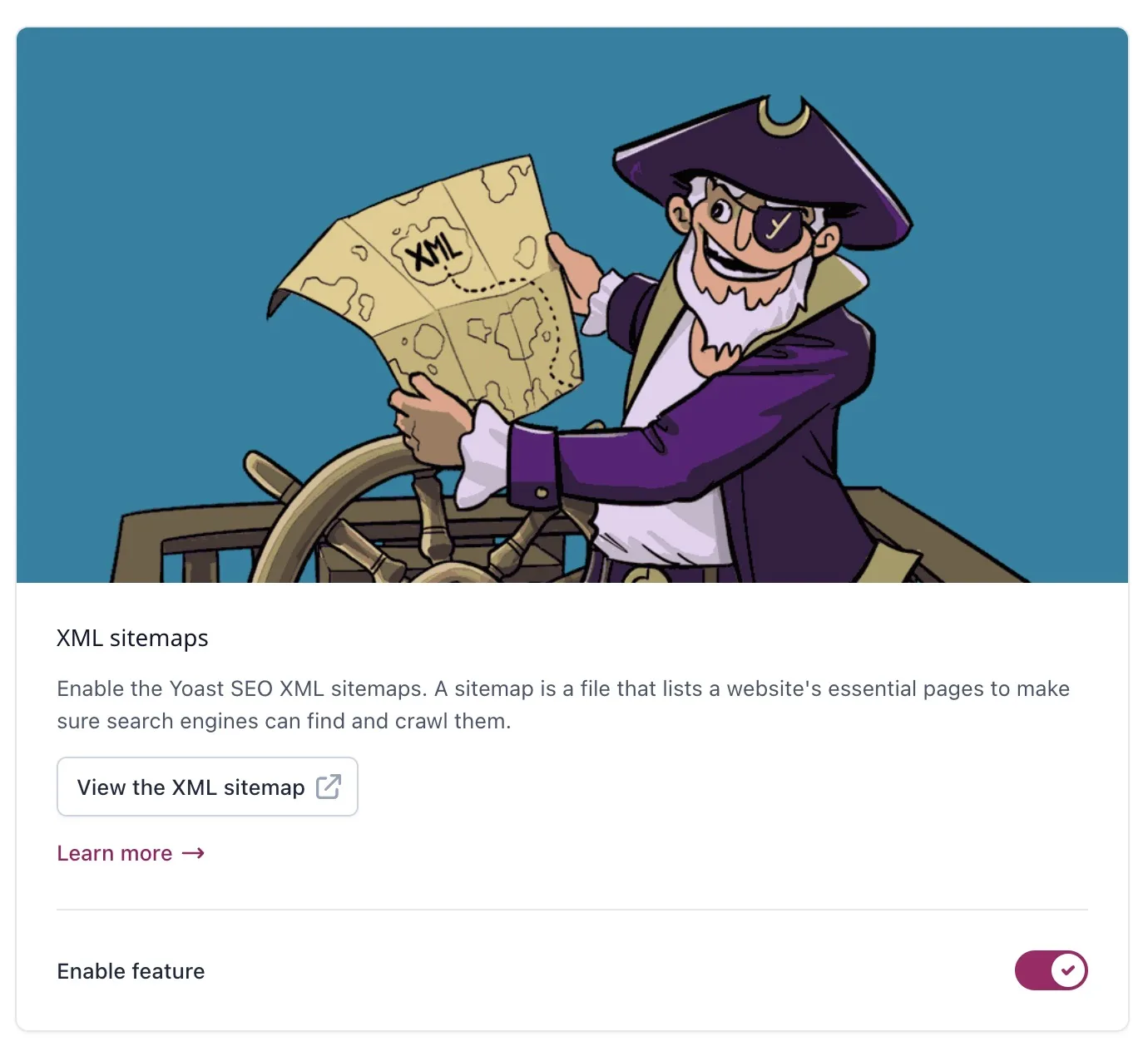 Enable Yoast XML Sitemap Enable Yoast XML Sitemap