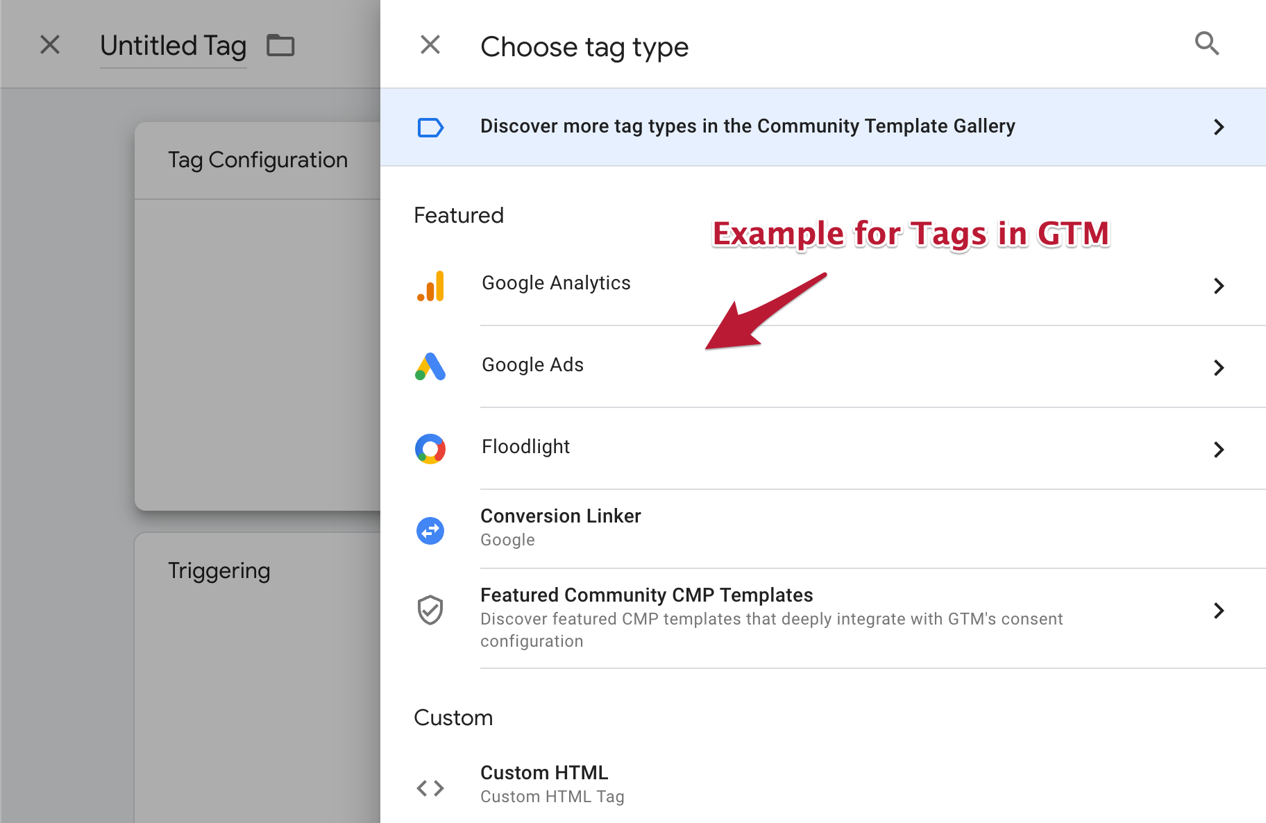 Example for Tag in Google Tag Manager