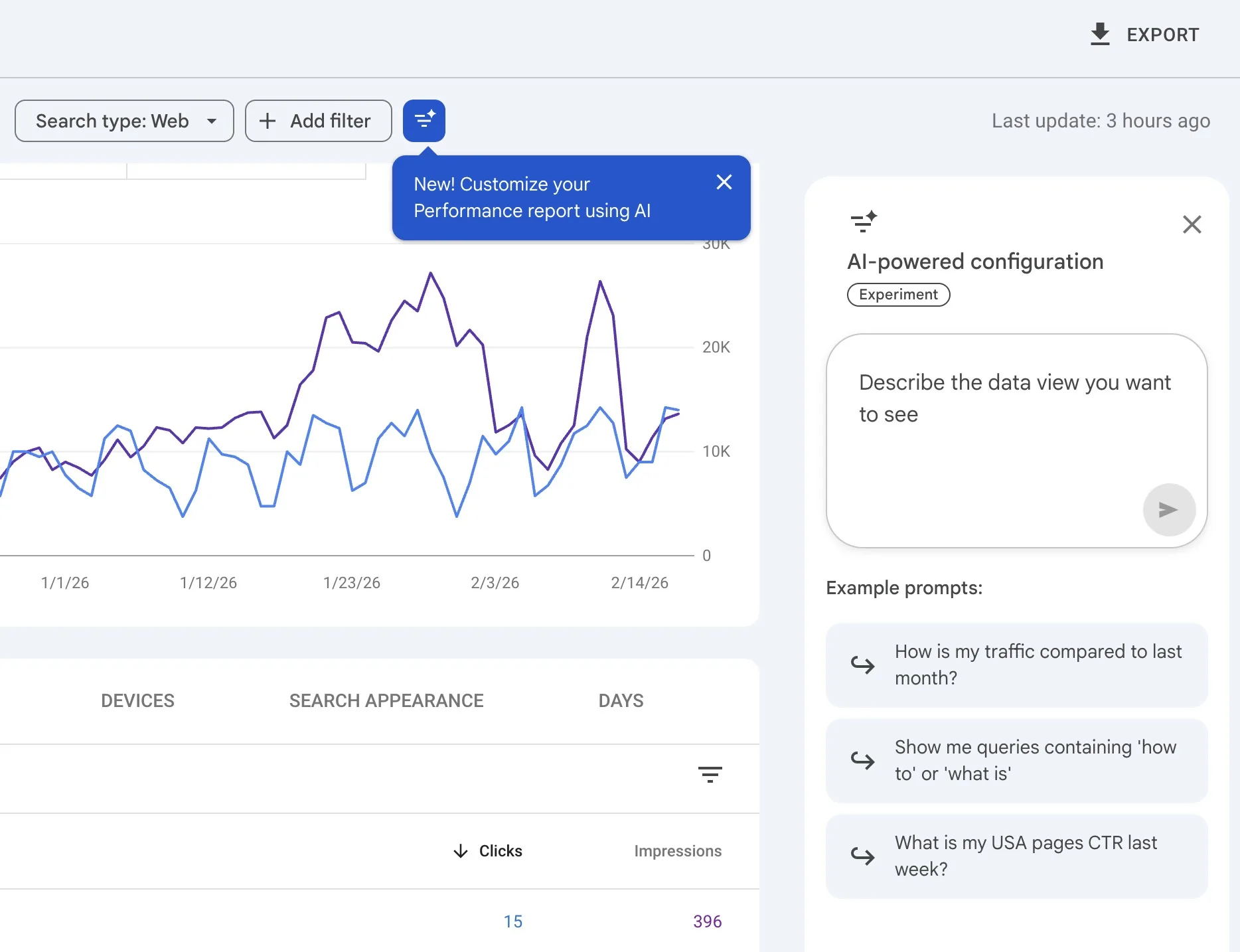 AI-Powered Report Configuration