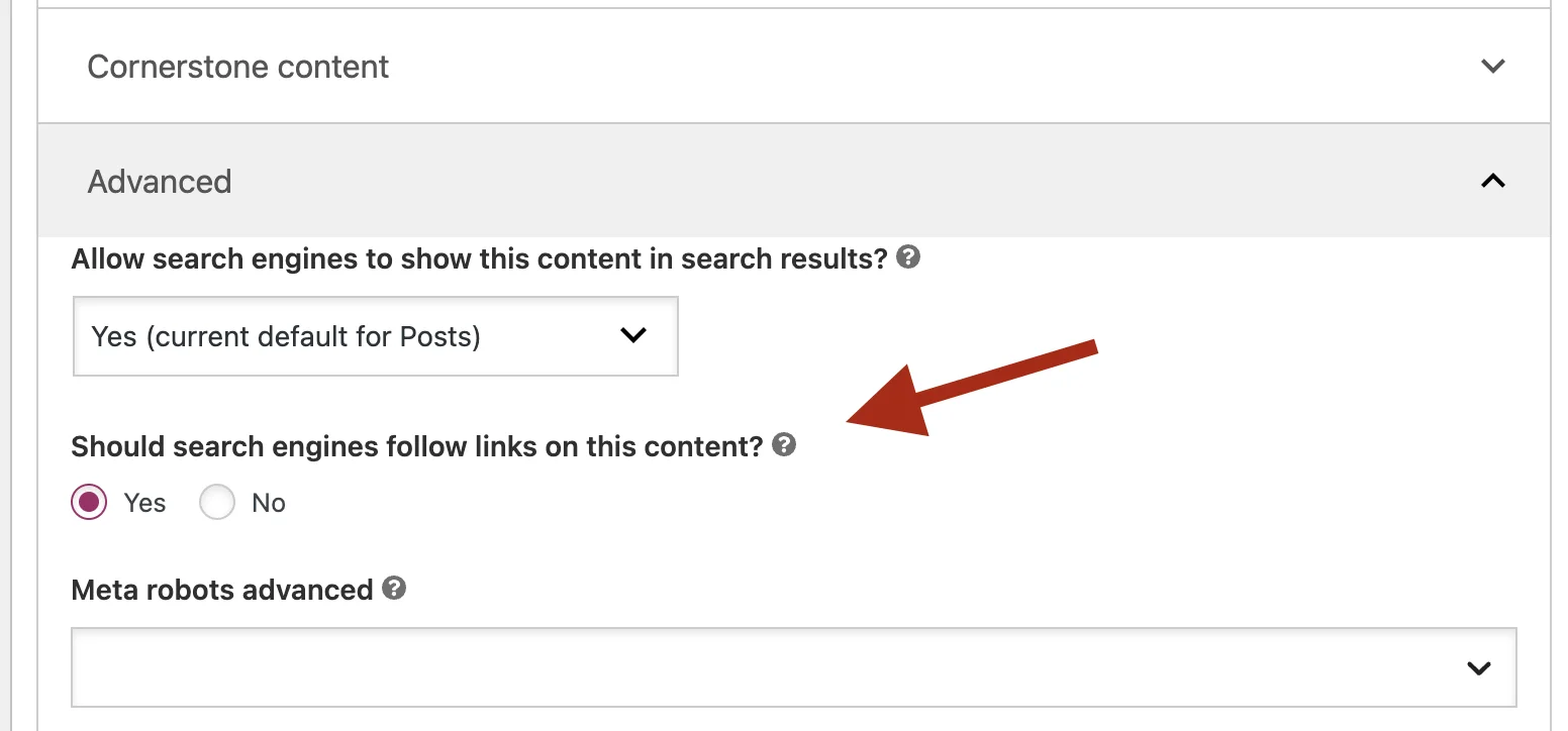 NoFollow Tag in Yoast SEO NoFollow Tag in Yoast SEO