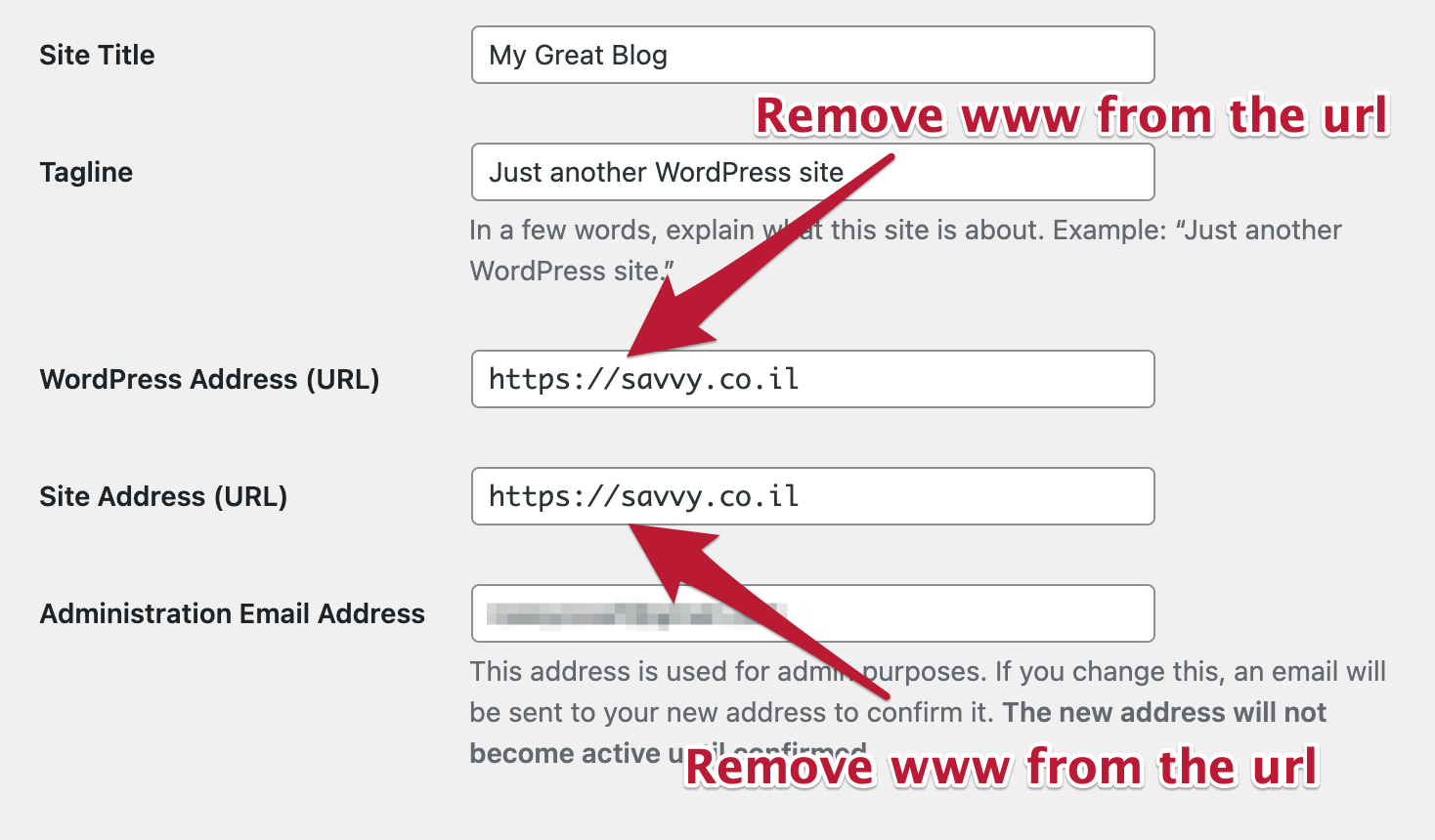 Removing www from the URL