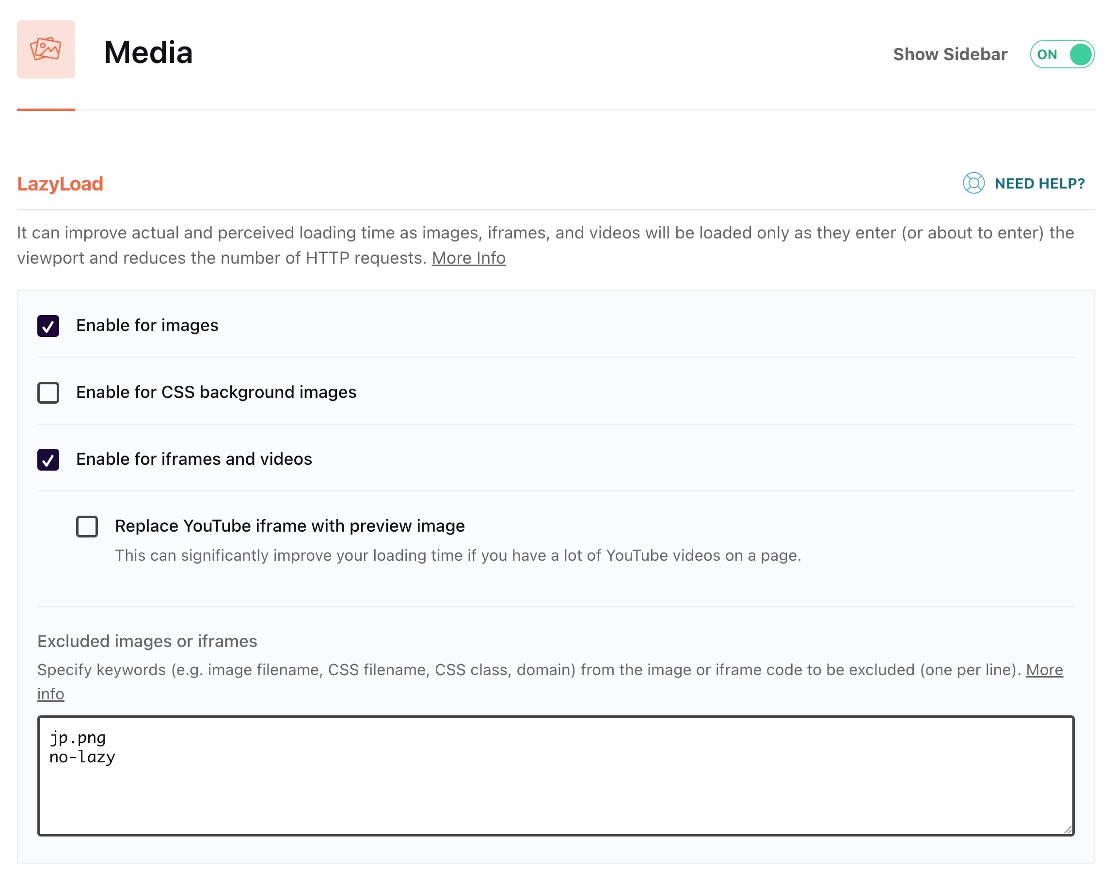 Media Settings - WP-Rocket