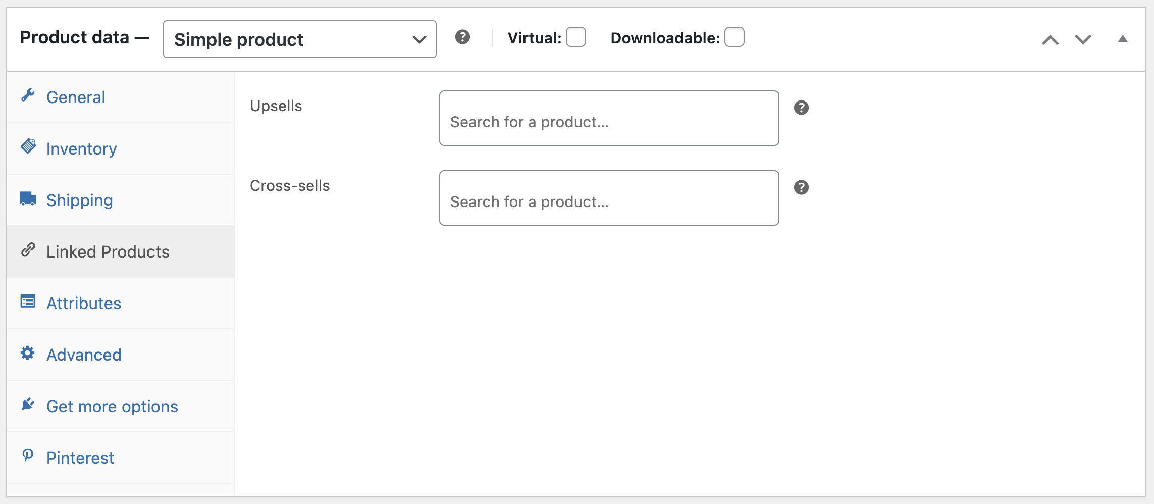 Product Data - Linked Products - WooCommerce