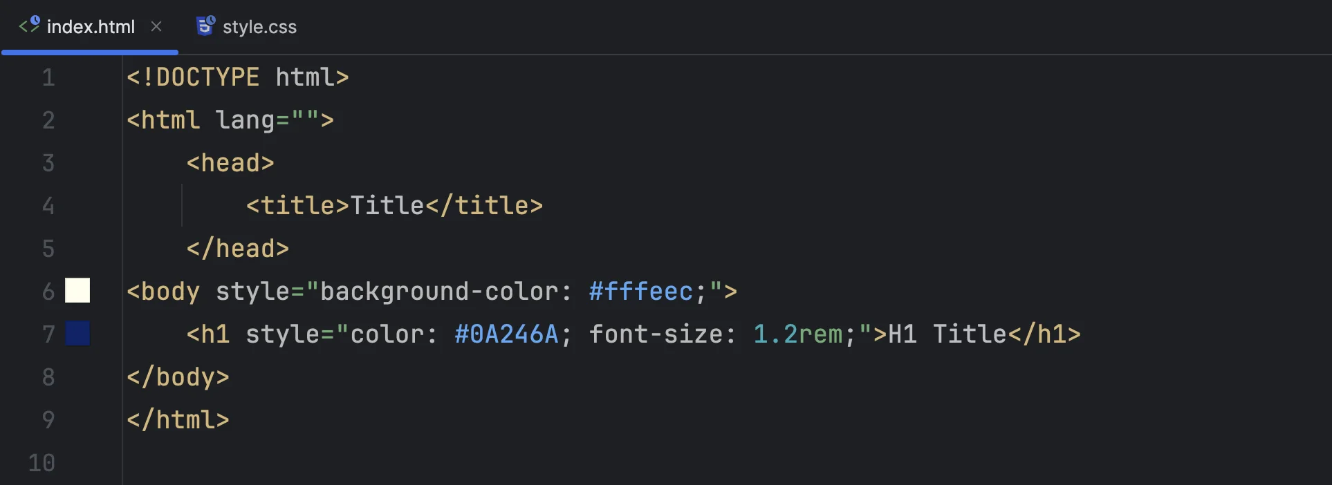 Inline CSS