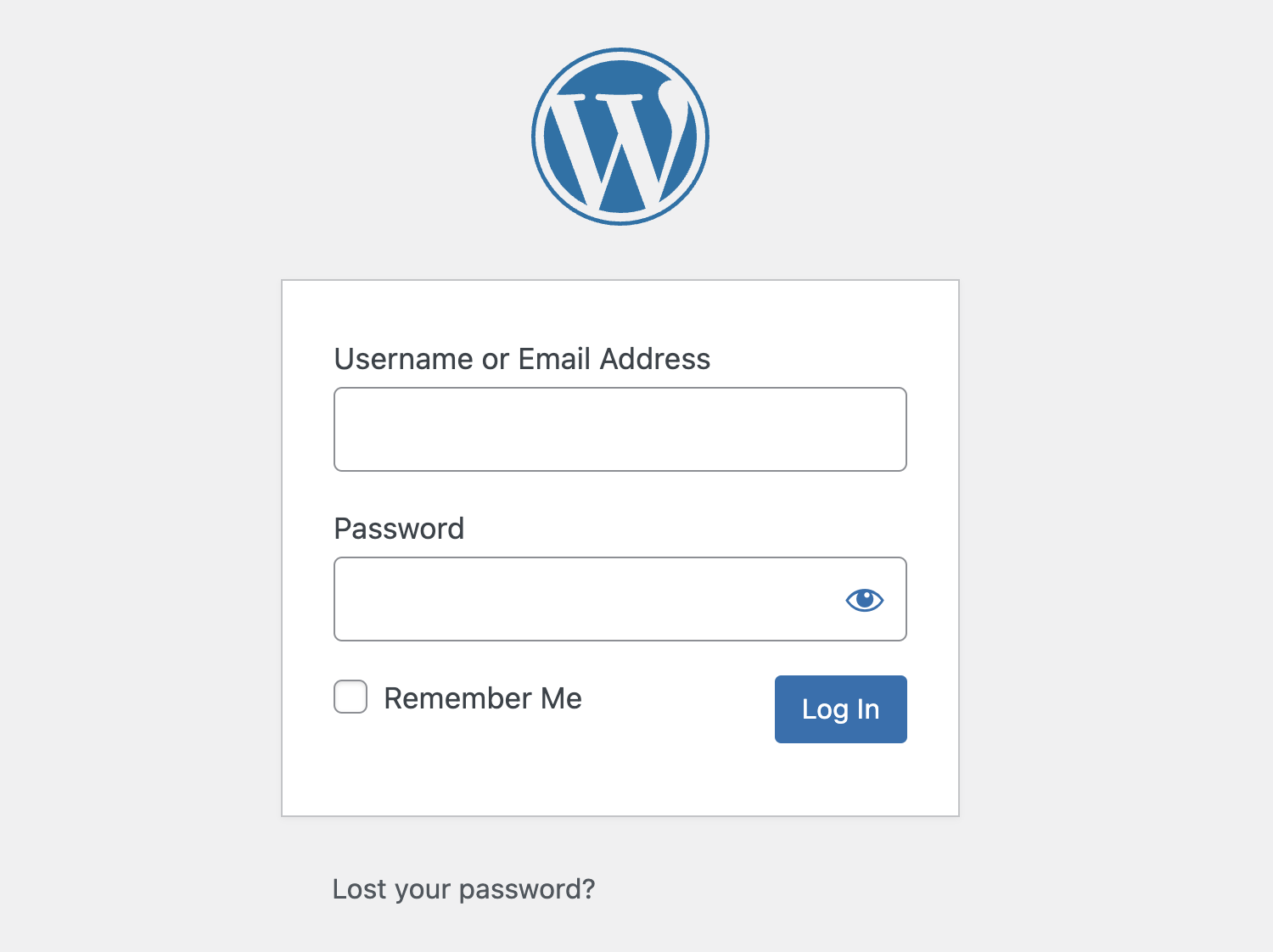 Reset Password via WordPress Admin Interface