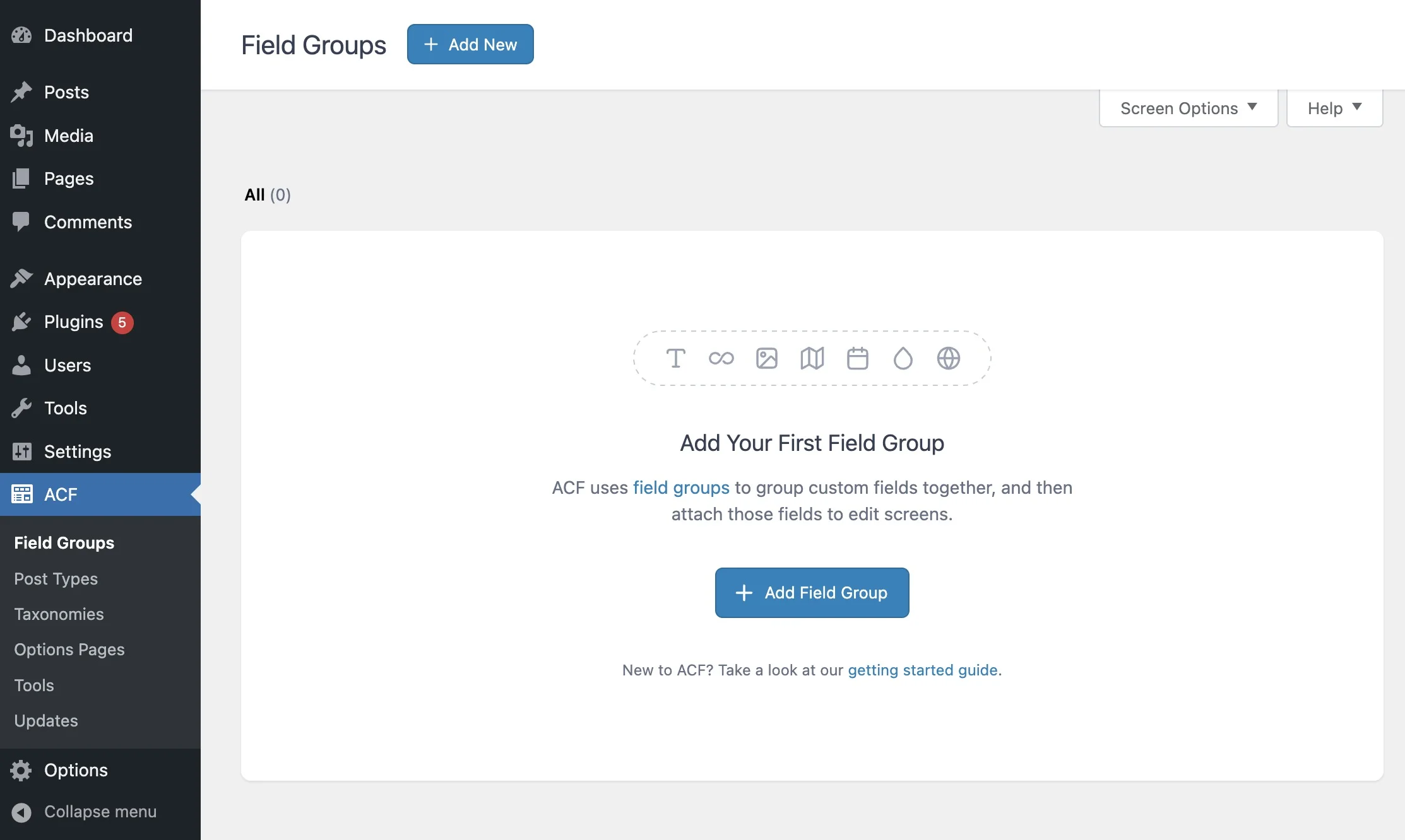 ACF Add Field Group