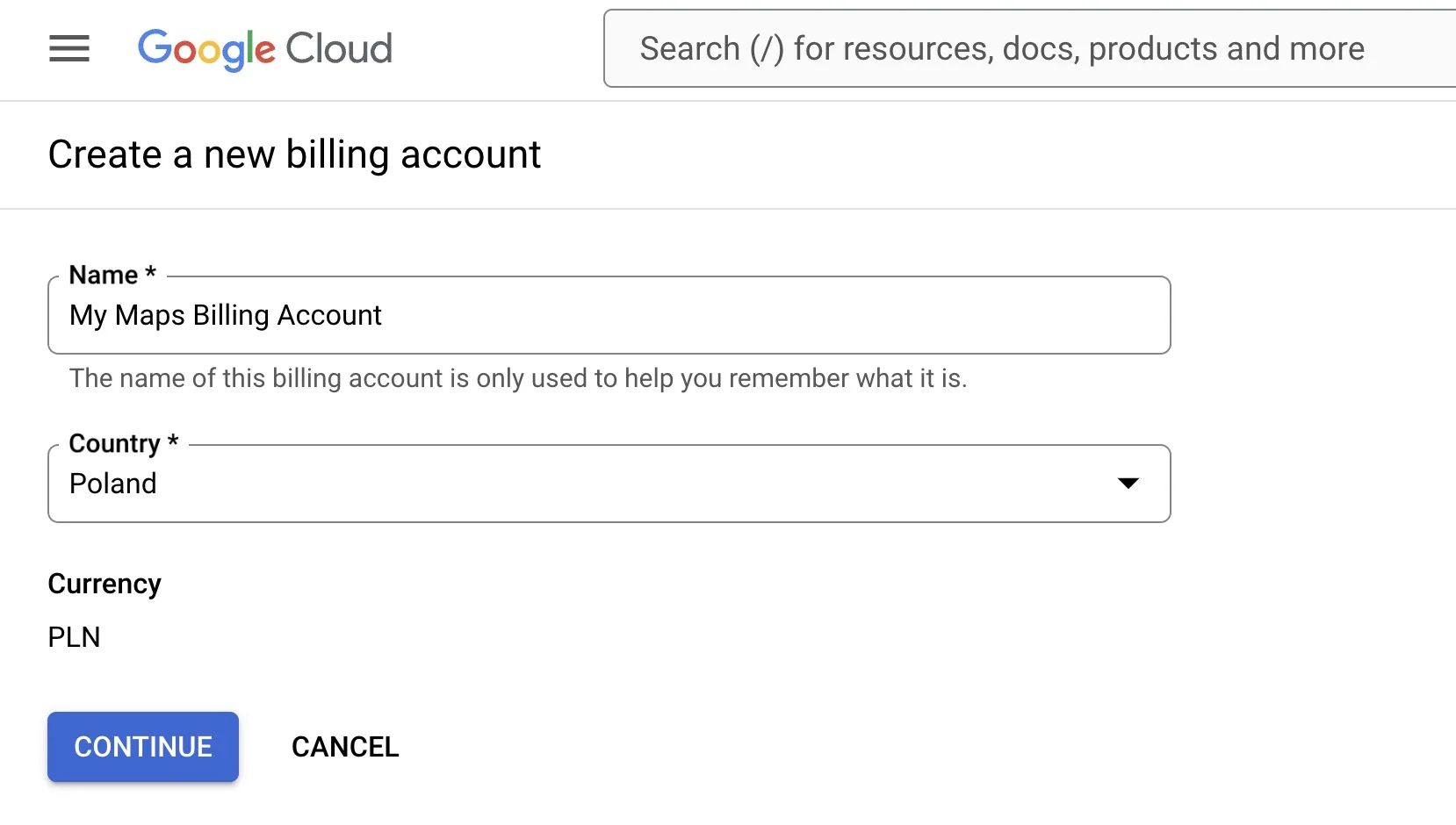 Google Maps API requires an active billing account