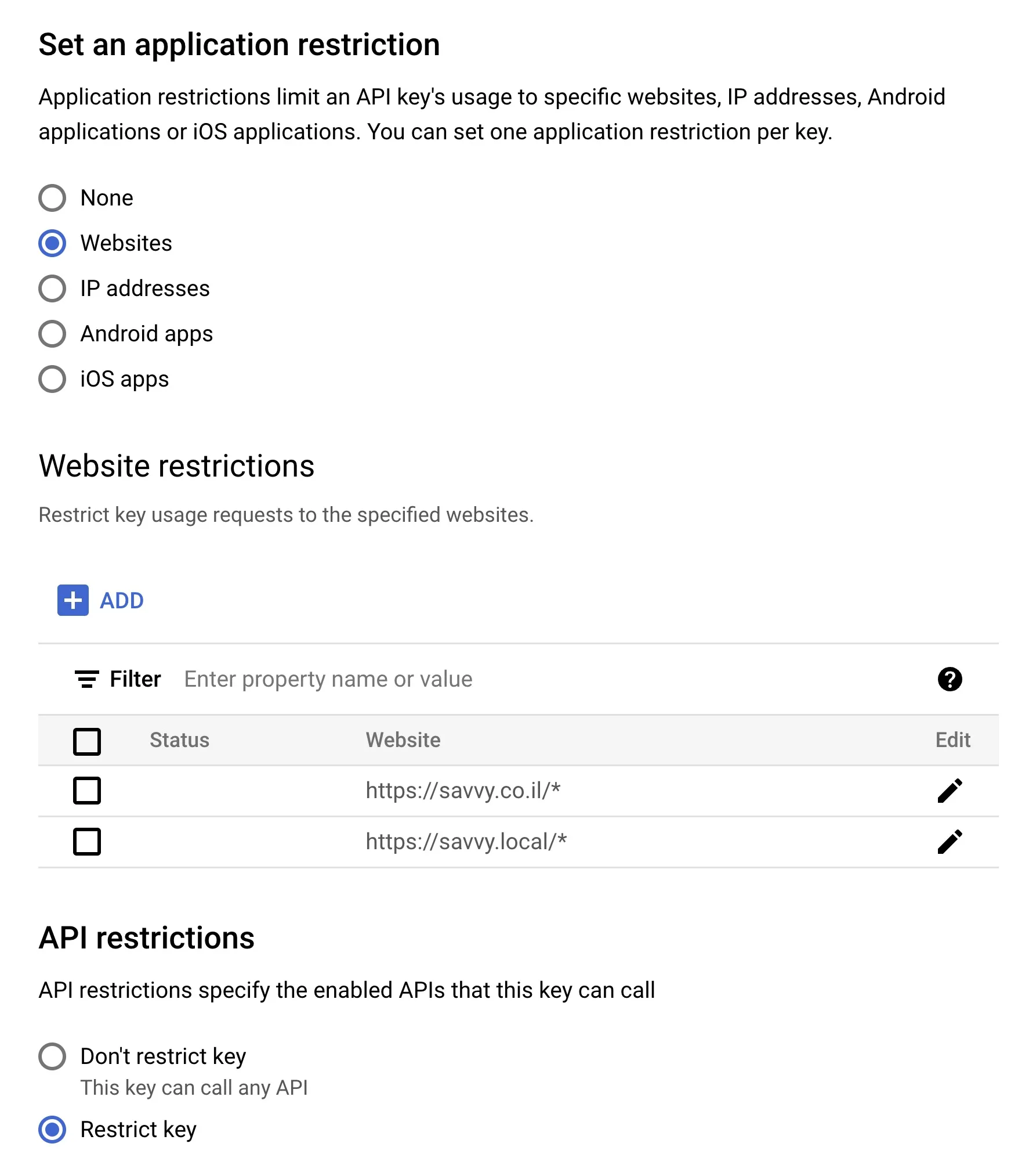 Restrict the API Key for Security