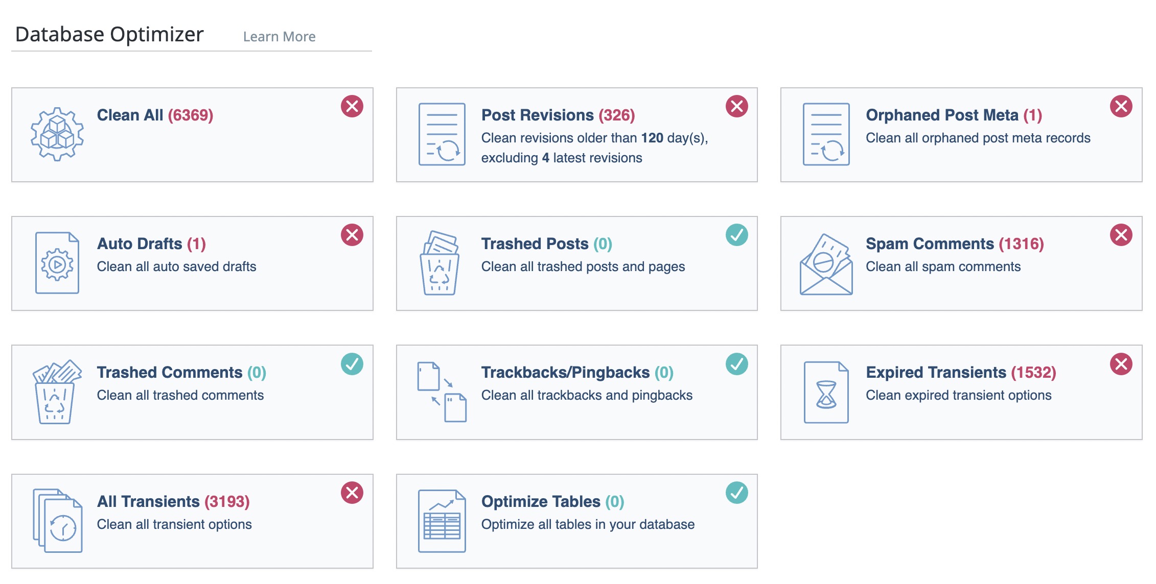 Manage Database LiteSpeed