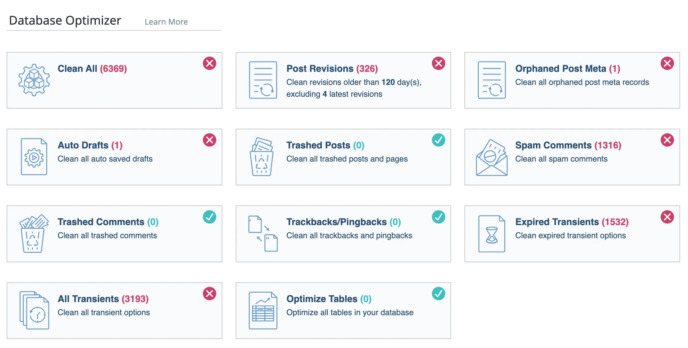 Manage Database LiteSpeed