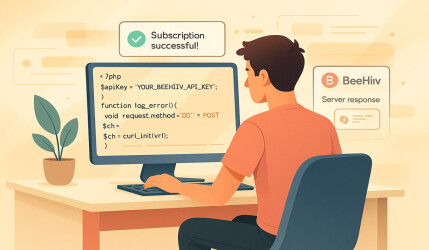 יצירת טופס הרשמה מותאם אישית ל BeeHiiv באמצעות PHP