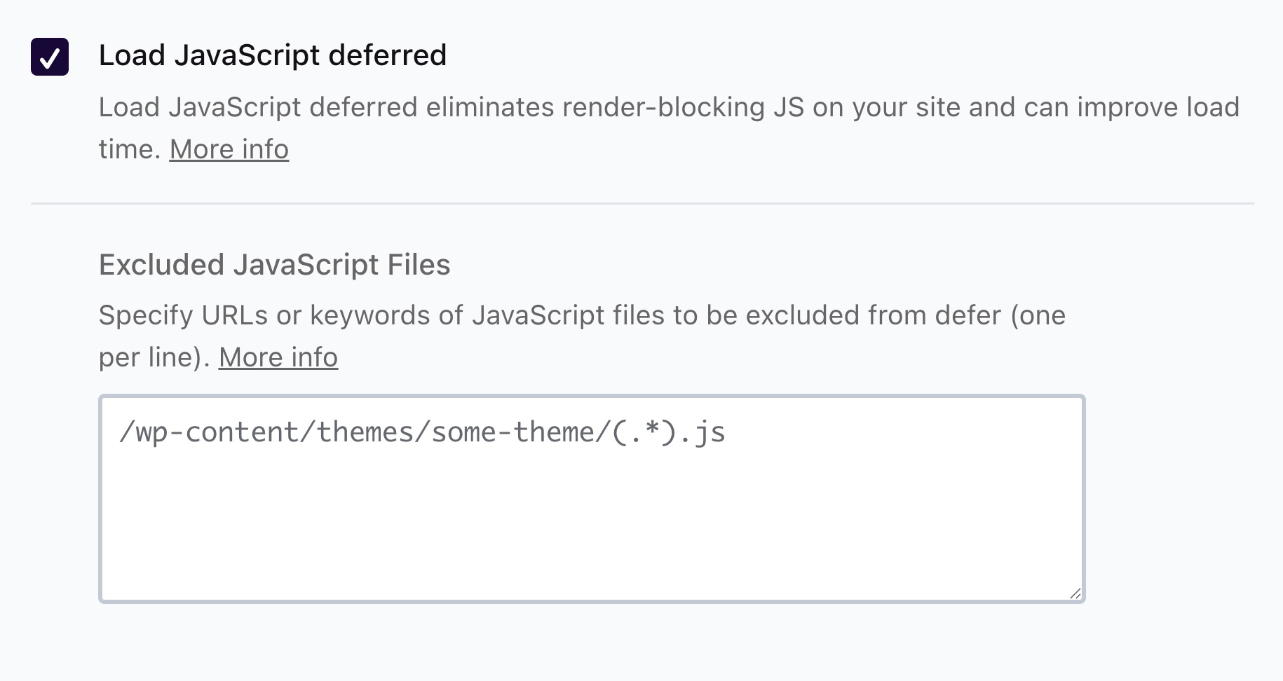 Excluded JavaScript Files