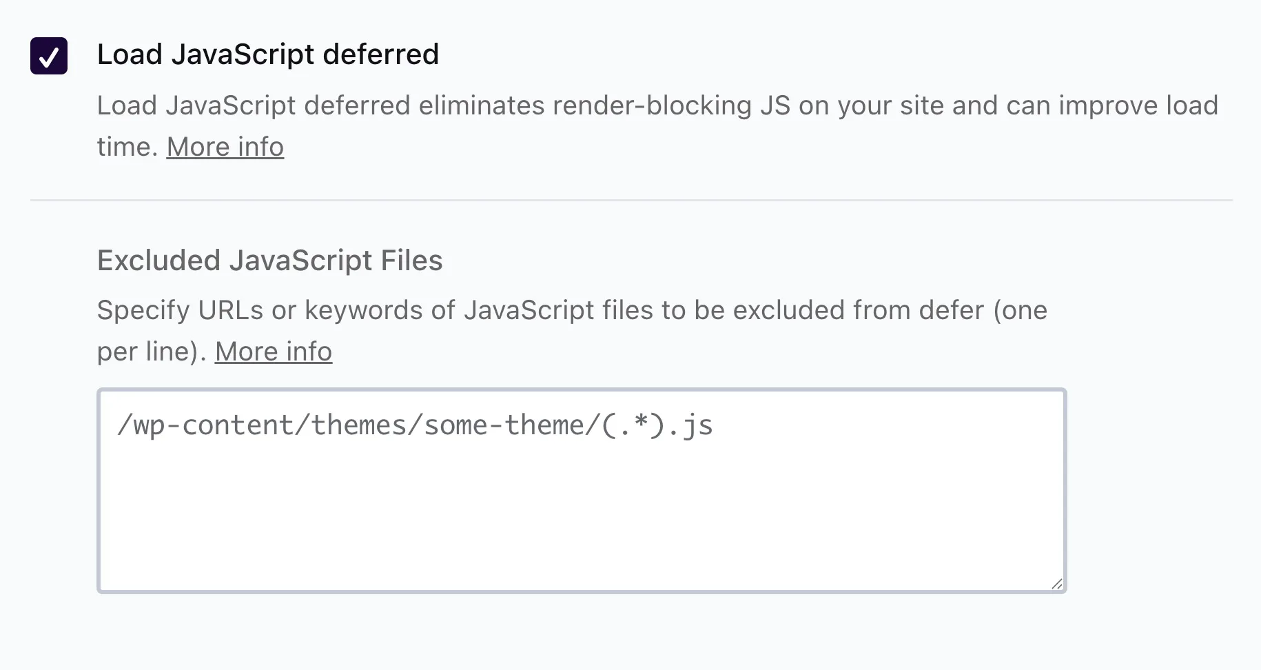 Excluded JavaScript Files