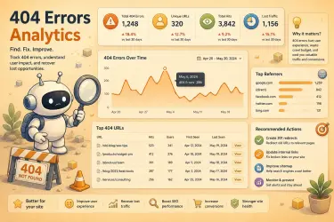 איך לאתר את המקור של שגיאות 404 ב-Google Analytics